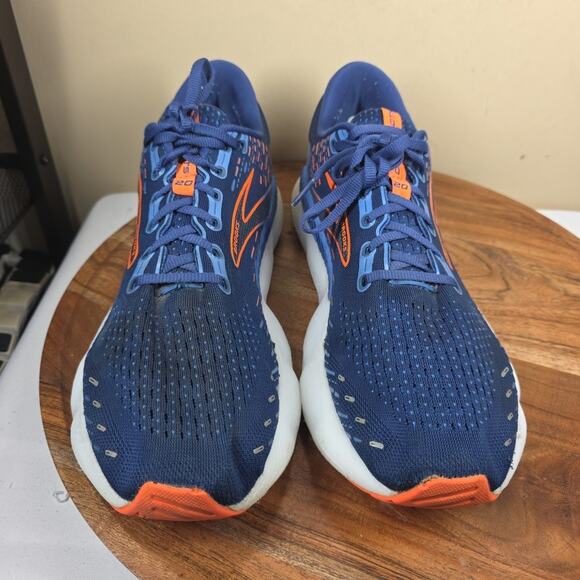 Brooks Glycerin GTS 20 Mens Blue And Orange Size 12 Running Shoes 1103831D444 - Picture 4 of 12